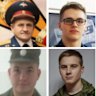 Some of the Russian agents named by the UK government, clockwise from top-left: Aleksandr Vladimirovich Osadchuk, Nikolay Aleksandrovich Korchagin, Yevgeniy Mikhaylovich Serebriakov, Yuriy Federovich Denisov, Vladislav Yevgenyevich Borovkov and Artem Valeryvich Ochichenko.