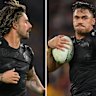 Brisbane Broncos stars Jesse Arthars and Brendan Piakura.