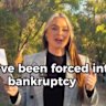 Tash Peterson has declared bankruptcy on Instagram.