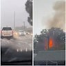 Fires and wild weather across Perth on Sunday. 