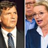 Playing dirty … Liberal Party leadership candidates Angus Taylor and Sussan Ley.