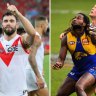 Sydney’s Paddy McCartin and West Coast ruckman Nic Naitanui both announced their retirements from the AFL on Monday.