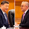 Prime Minister Anthony Albanese speaks with Chinese President Xi Jinping.