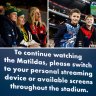 Matildas v France on MCG screens