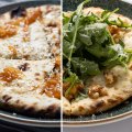 Southall’s keema naan (left) and Gruyere naan.