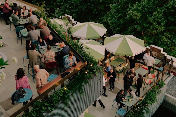 There are seven lush drinking and dining levels at the Waterside.