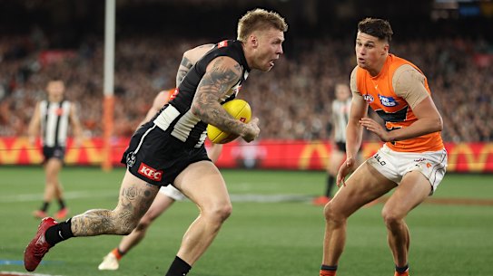 Jordan De Goey was the best afield with 34 disposals and a career-high 13 clearances.