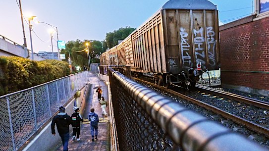 All freight rail from Ballarat and Geelong will have to pass through a single section of track at Newport (pictured).