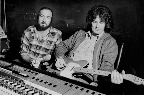Mark Moffatt (right), among the most gifted guitarists to come from Brisbane in the past 10 years, and Terry McCarthy, another Brisbane musician, make up the new duo The Monitors, 1980.