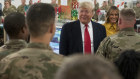 Donald Trump on a visit to the Ain Asad airbase in Iraq, in December 2018.