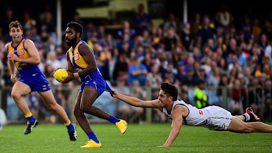 It had been hoped the game would be played in front of a packed crowd at Optus Stadium. 