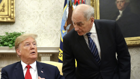 John Kelly (right) and Donald Trump in the White House in 2018.