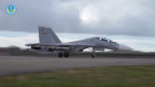 An Air Force aircraft takes part in military drills by the Eastern Theatre Command of China’s People’s Liberation Army (PLA) around Taiwan.