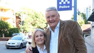 Robyn De Angelis and Arthur Laundy at Burwood Local Court on Wednesday.