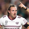 Manly back-rower sent off for spear tackle on Souths skipper
