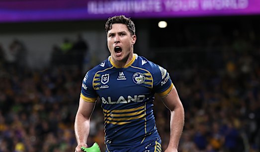 Mitchell Moses celebrates
