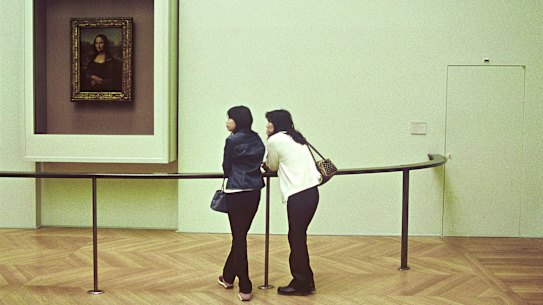The Mona Lisa at the Louvre then ...