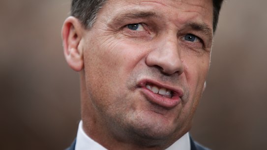 Energy and Emissions Reduction Minister Angus Taylor says the government has an "open mind" on nuclear power but does not intend to overturn an existing ban.