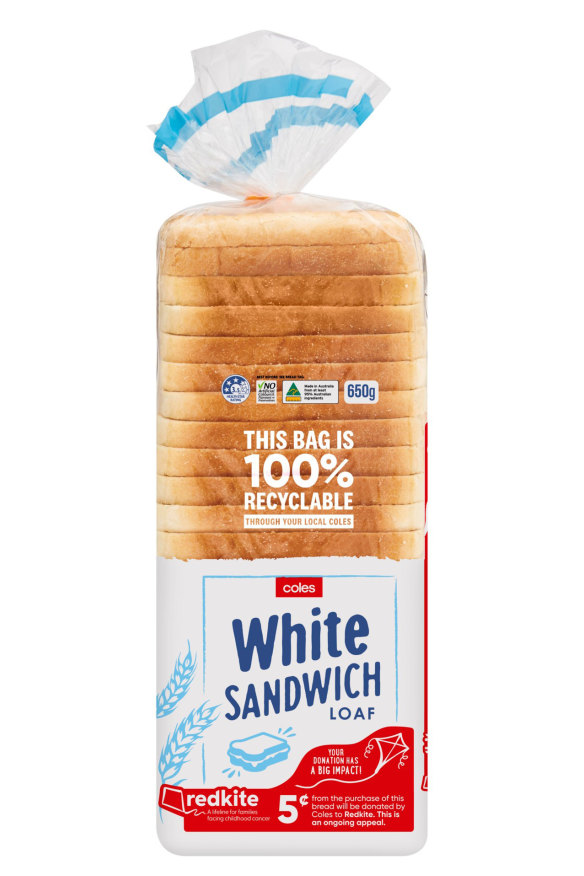 Coles White Sandwich Loaf.