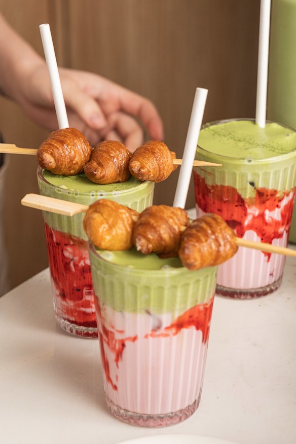 The Bloom-tini, where you can add three tiny croissants to any drink.
