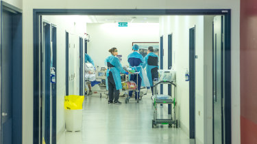 The Andrews government is in discussions about establishing a single "coronavirus hospital" to treat all COVID-19 patients in a plan aimed at freeing up the state’s healthcare system.