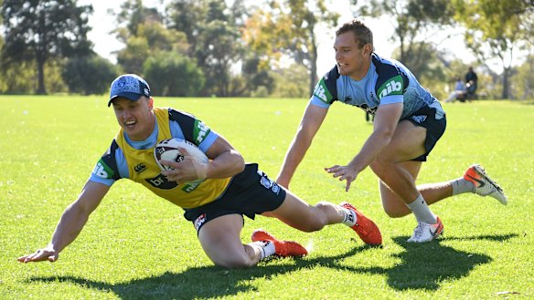 No risk: NSW centres Jack Wighton (left) and Tom Trbojevic.
