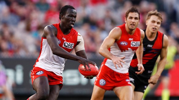 Adaptable: Star defender Aliir Aliir was a revelation in the ruck.