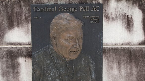 A spokesman for the Catholic Archdiocese of Sydney said the church has "no reason" to "change arrangements" with the plaque, which current sits at the bottom of the church's famous stairs.