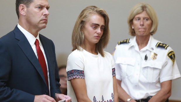 Michelle Carter listens to her sentencing for involuntary manslaughter in August 2017.
