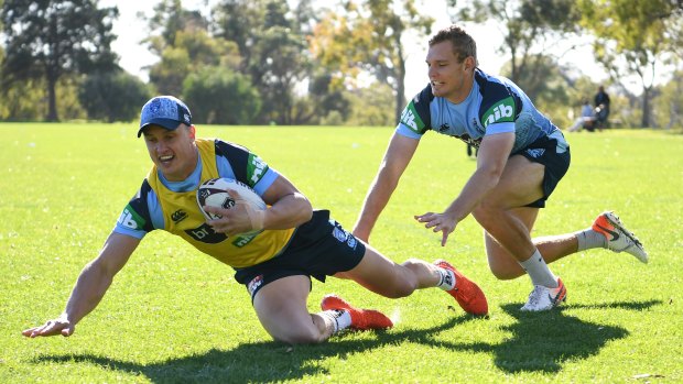 No risk: NSW centres Jack Wighton (left) and Tom Trbojevic.