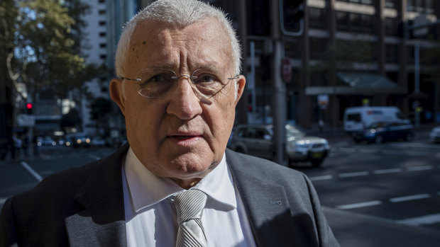 Ron Medich outside the Supreme Court during his murder trial.