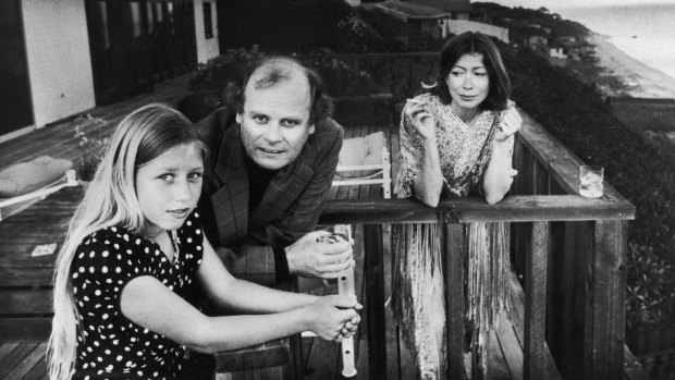 Joan Didion with her daughter, Quintana, and husband, John Gregory Dunne in 1976.