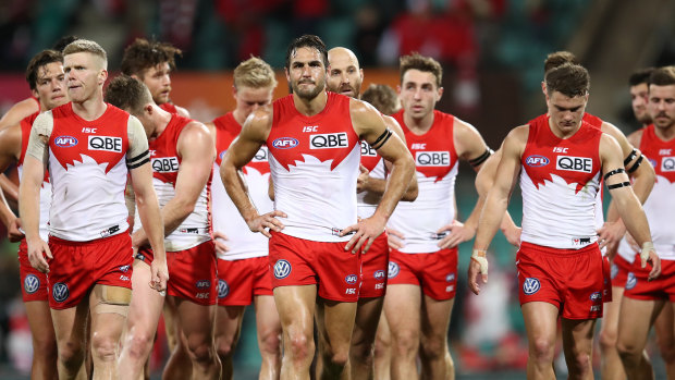 Bloods bath: The Swans finished last year on a low - and few expect them to bounce back in 2019.