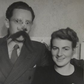  Guy and Joy Warren out on the town, c 1947-48