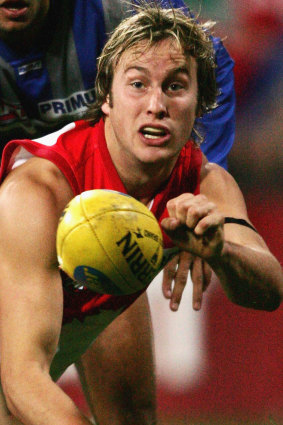 Former AFL star Jude Bolton, a man who can’t be chased down.