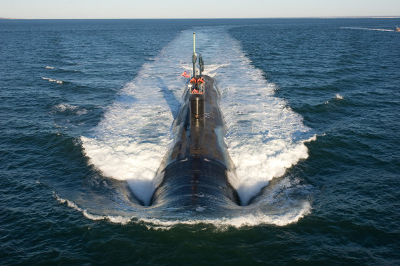 A US-made Virginia-class attack submarine.