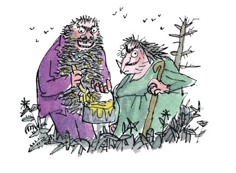 The Quentin Blake illustration for the cover of The Twits, by Roald Dahl.