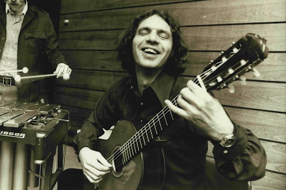Ralph Towner pictured in 1974, performing with The Gary Burton Quartet in Sydney.