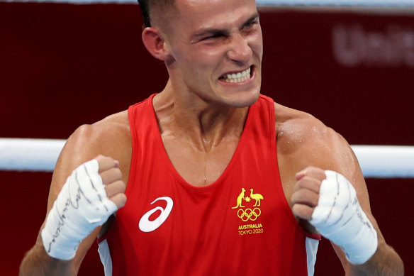 Harry Garside at the Olympics.