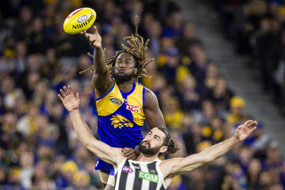 Nic Naitanui looks fit for a return after completing a thorough two-hour training session.