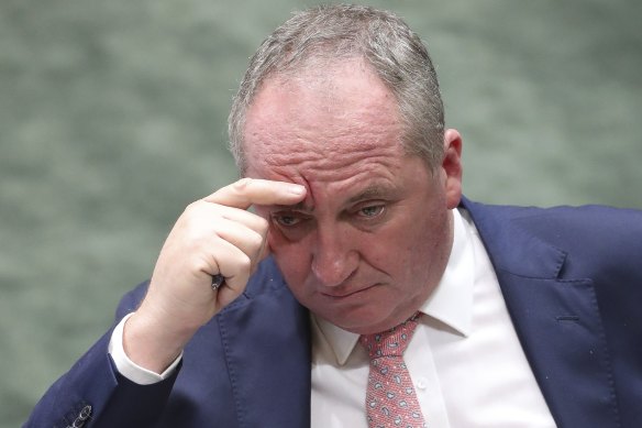 Deputy Prime Minister Barnaby Joyce, who returned to the Nationals’ leadership this week.