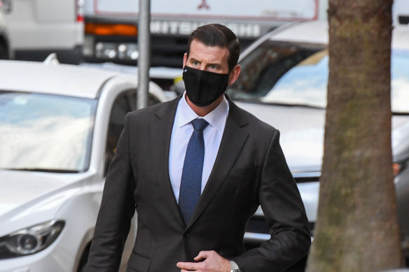 Ben Roberts-Smith outside the Federal Court in Sydney on June 28.