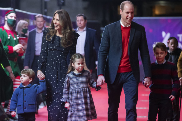 The Cambridges step out in December last year.