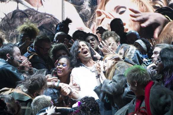 A scene from Jesus Christ Superstar at O2 theatre, 2012. Entertainment venues are currently capped at 50 per cent capacity. 