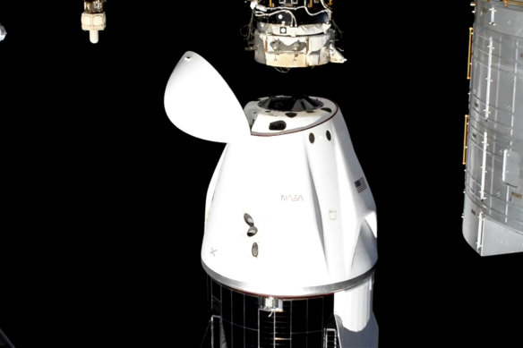 A NASA video showed the SpaceX capsule carrying Suni Williams and Butch Wilmore undocking from the International Space Station.