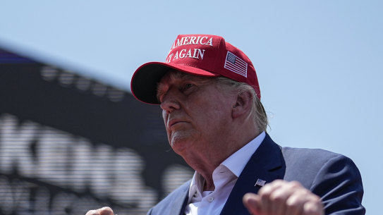 Former President Donald Trump speaks during a rally in South Carolina last Saturday