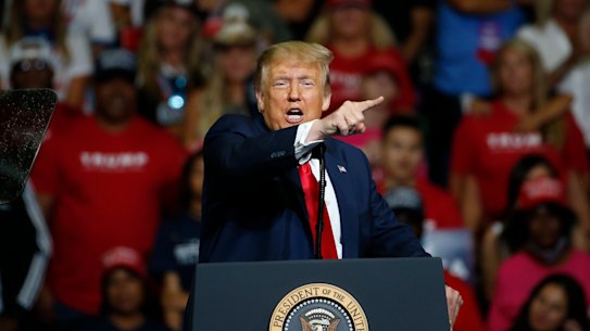 President Donald Trump speaks during a campaign rally at the BOK Center, Saturday, June 20, 2020, in Tulsa, Okla. 