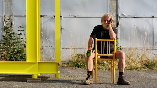 Vaclav Fiala and his seven-metre high steel tower.