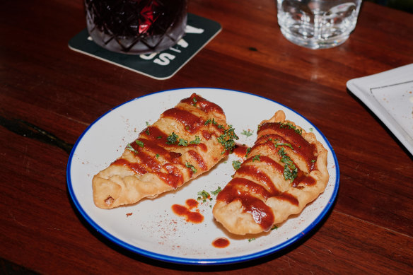 Cheese and jalapeno empanadas.