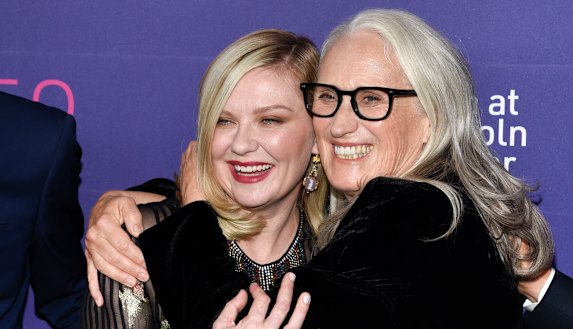 Actor Kirsten Dunst and director Jane Campion at a screening of The Power of the Dog in New York .